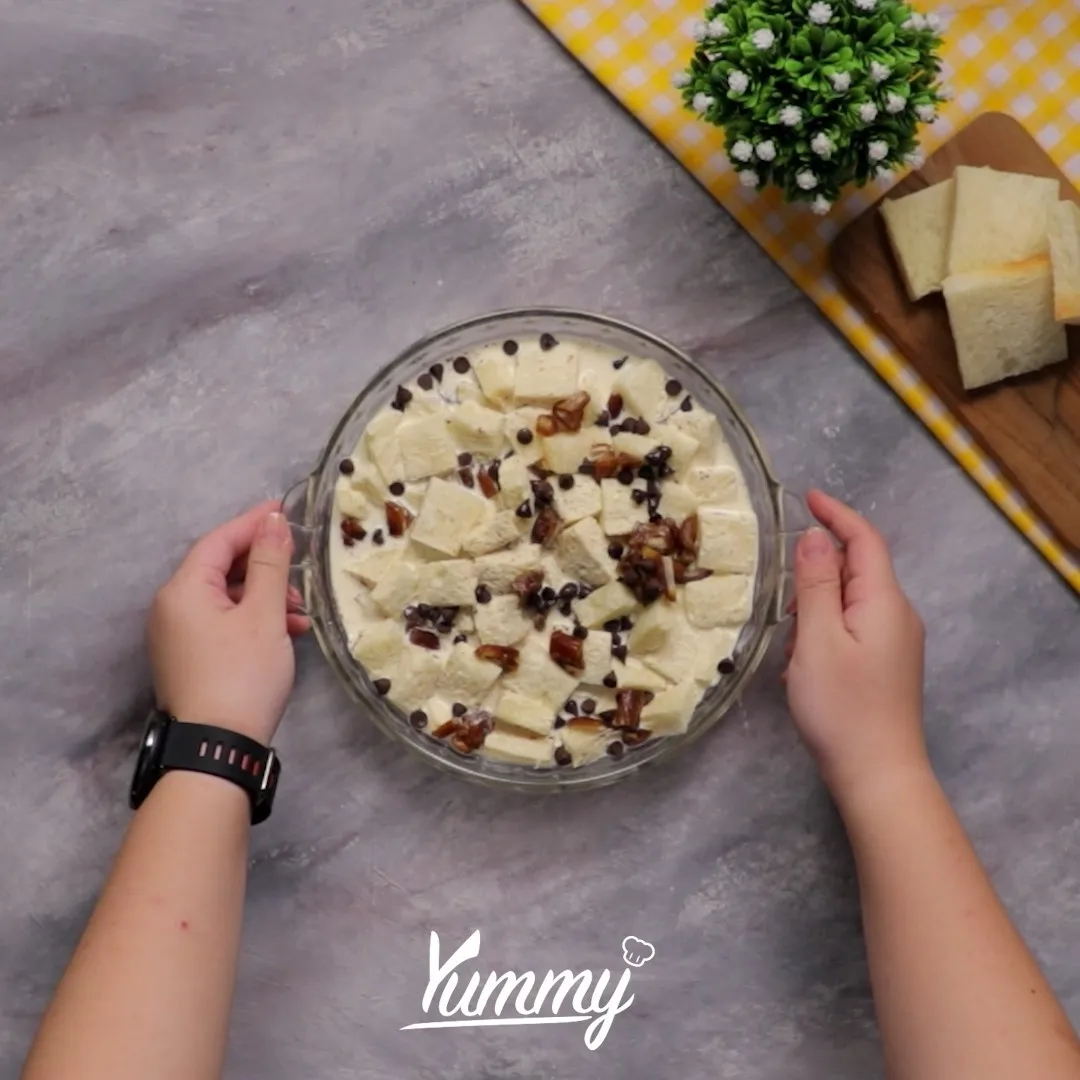 Step 5 Kurma Bread Pudding