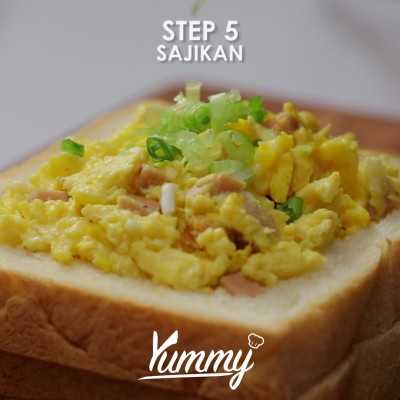 Step 5 Roti Telur Keju Susu