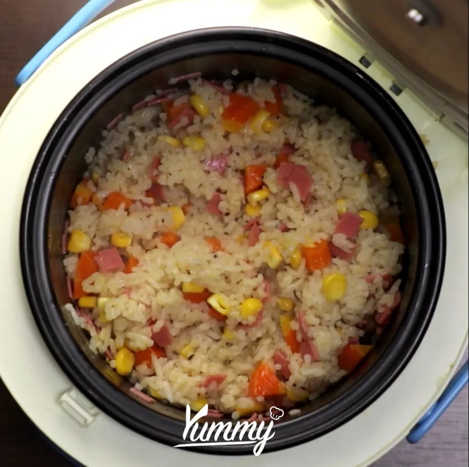 Step 4 Butter Rice Vegetable