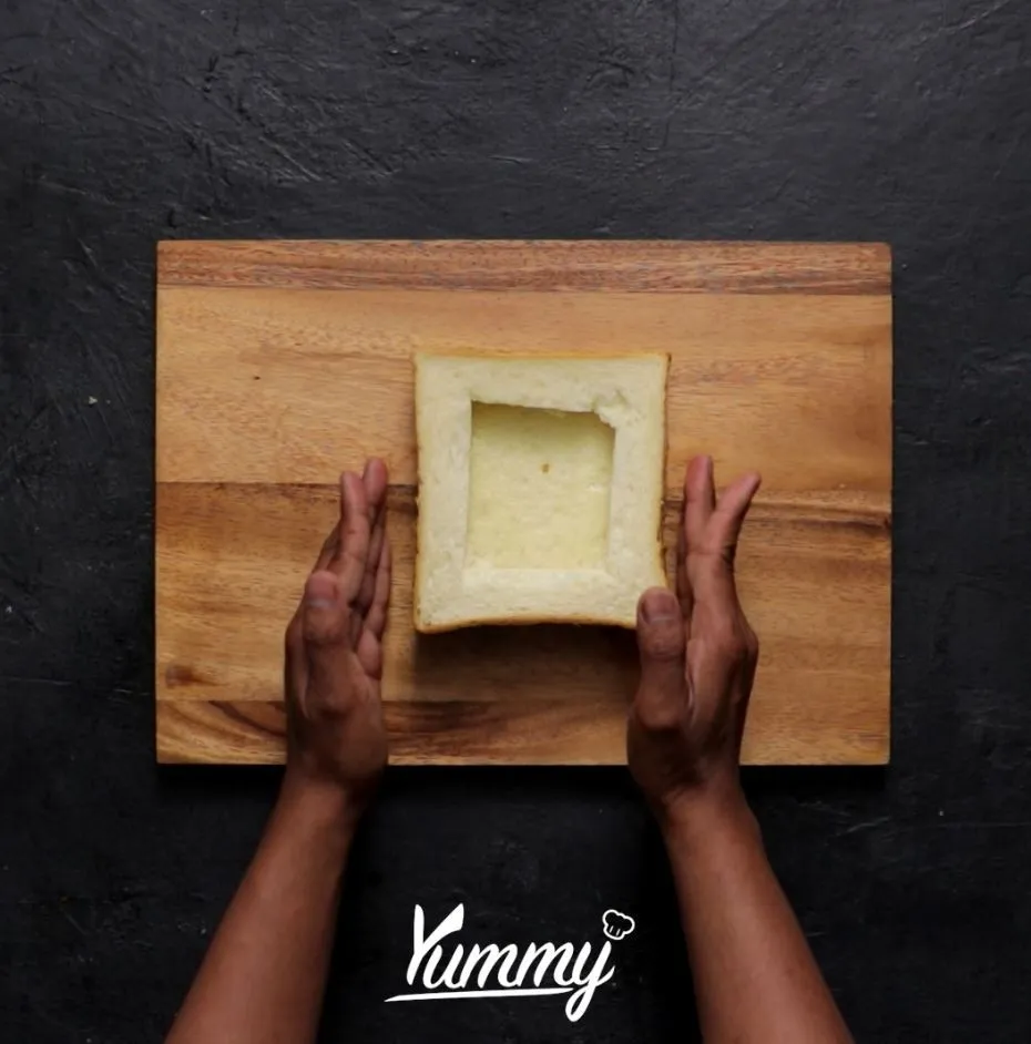 Step 2 Roti Panggang Telur