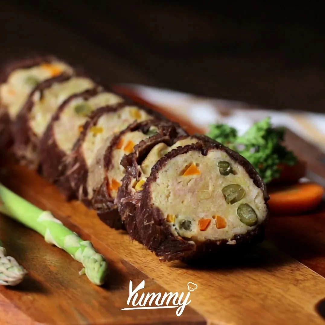 Step 5 Chiken Roll Wrapped With Beef