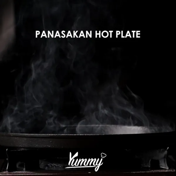 Panaskan hotplate diatas kompor hingga berasap.