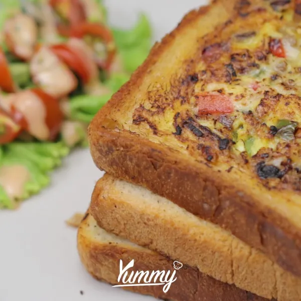 Melted Omelet on Bread