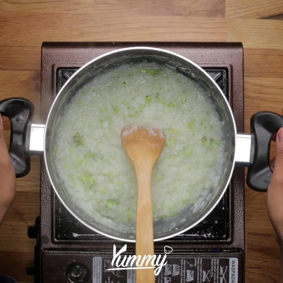 Step 4 Bubur Nasi Brokoli