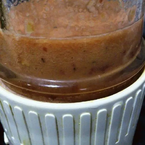 Setelah di blender, sisihkan.