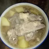 Pork Bones Boiled With Potatoes