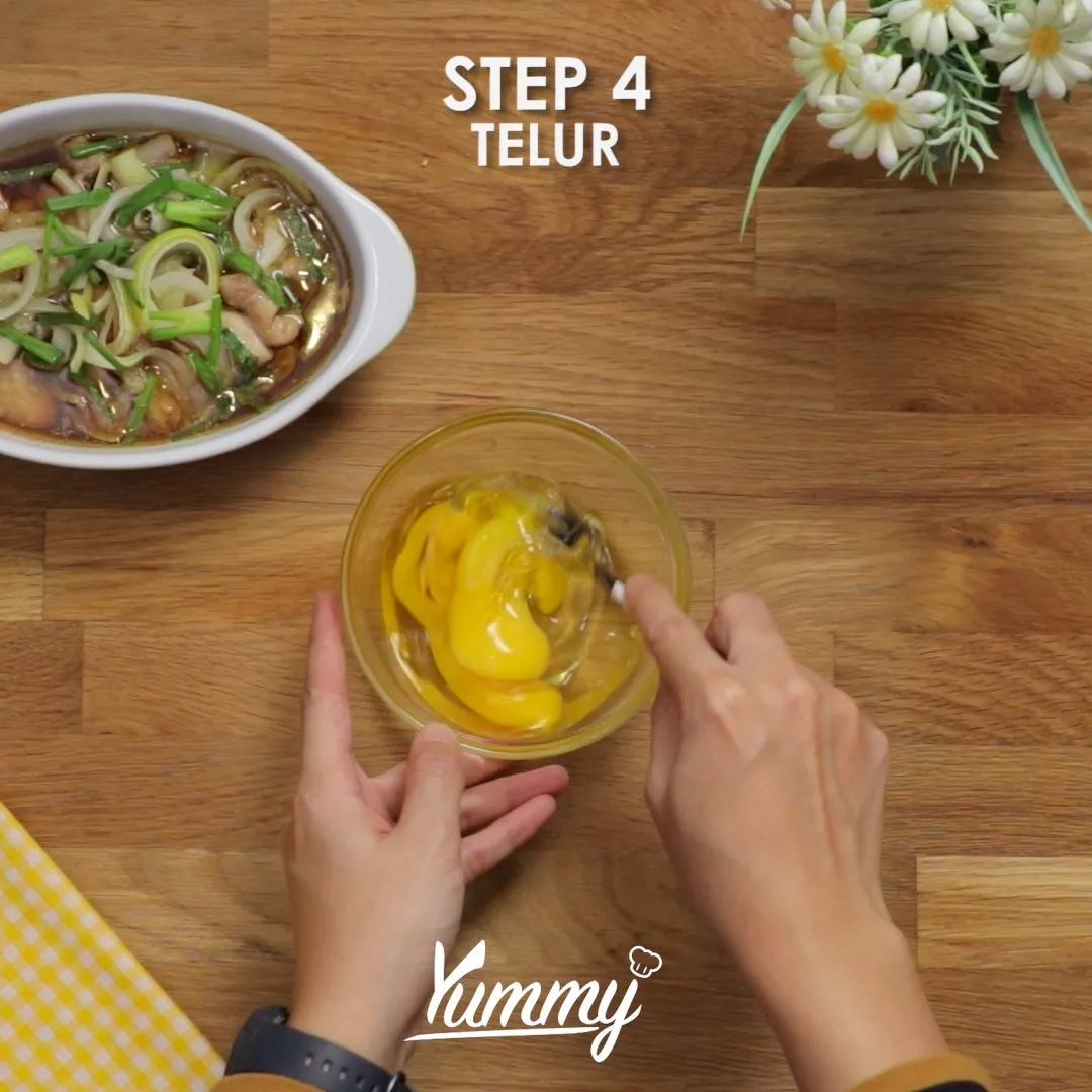 Step 4 Nasi Ayam Telur Microwave