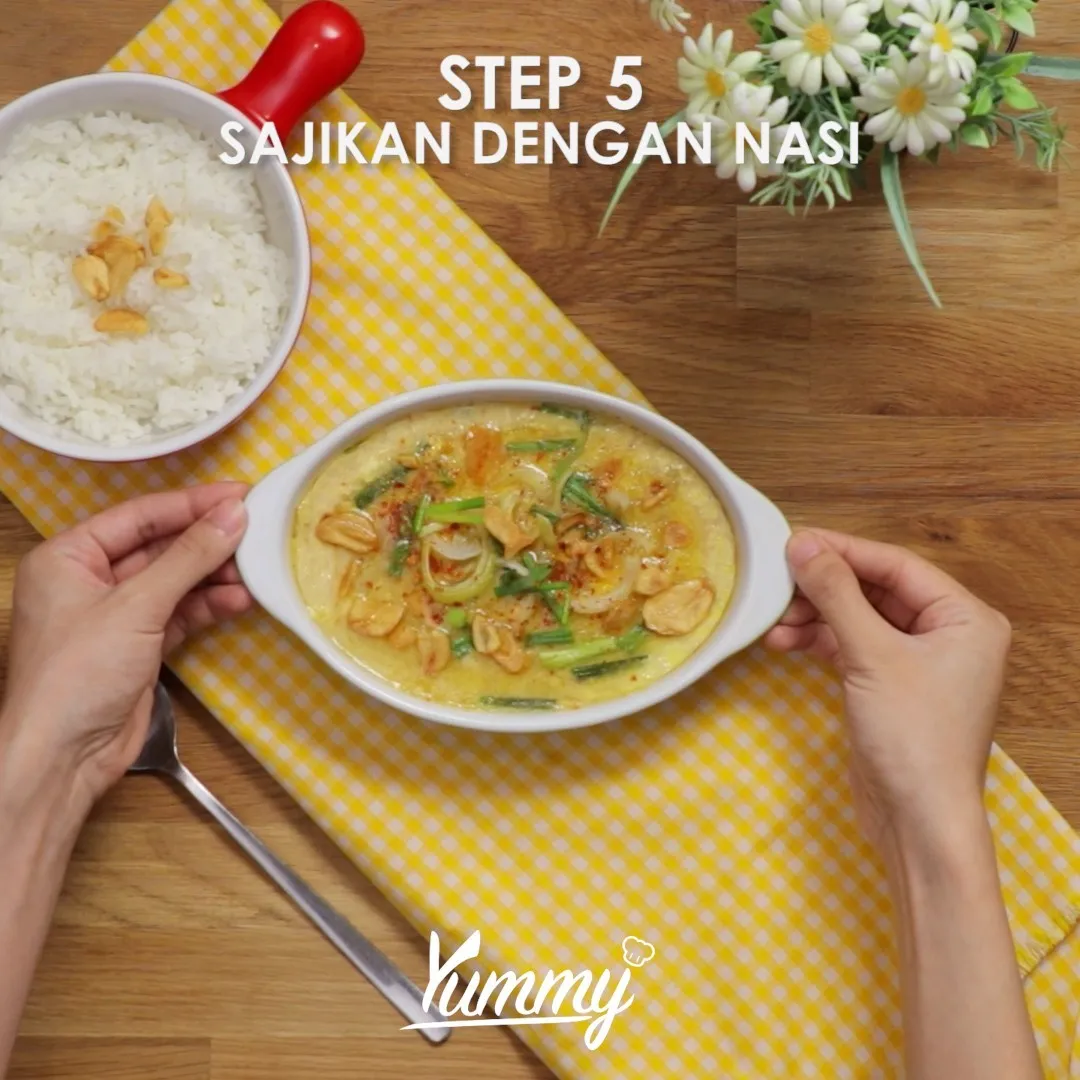 Step 5 Nasi Ayam Telur Microwave