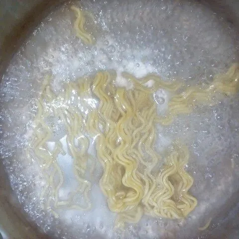 Rebus mie sampai matang lalu sisihkan.