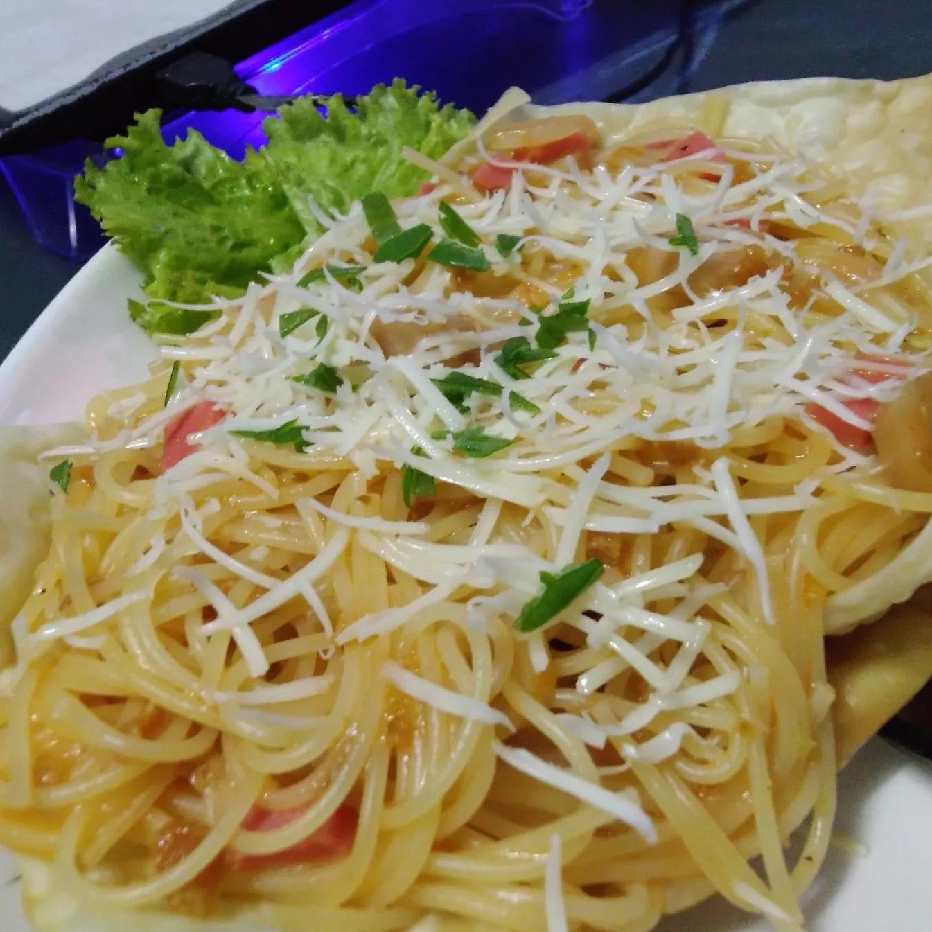Spaghetti Kripik Pangsit