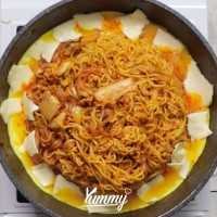 Mie Goreng Kimchi Telur Keju