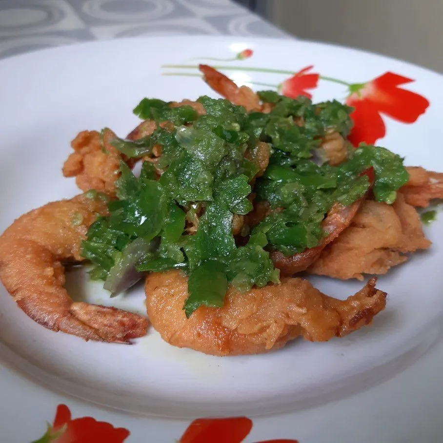 Udang Goreng Tepung Sambal Hijau