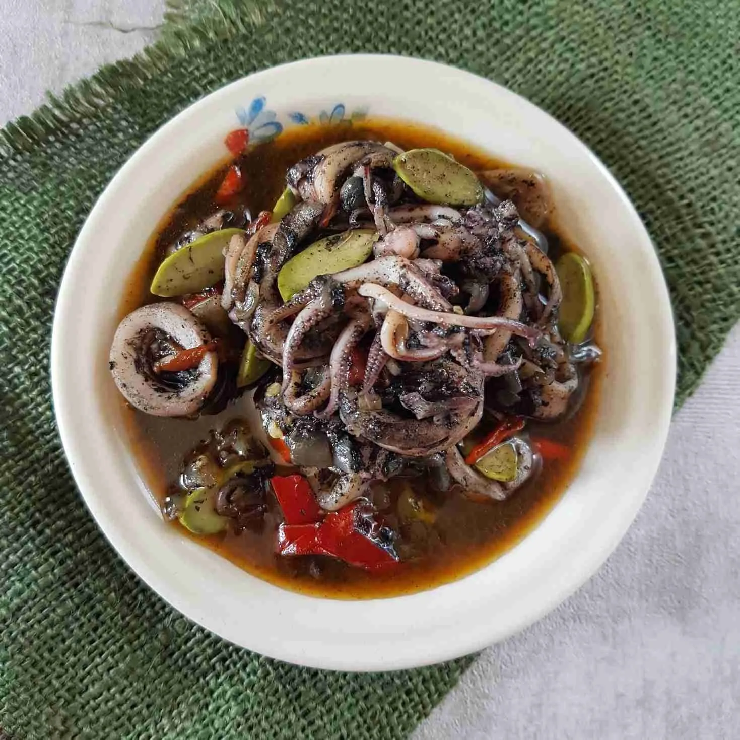 Tumis Pedas Cumi Hitam Petai