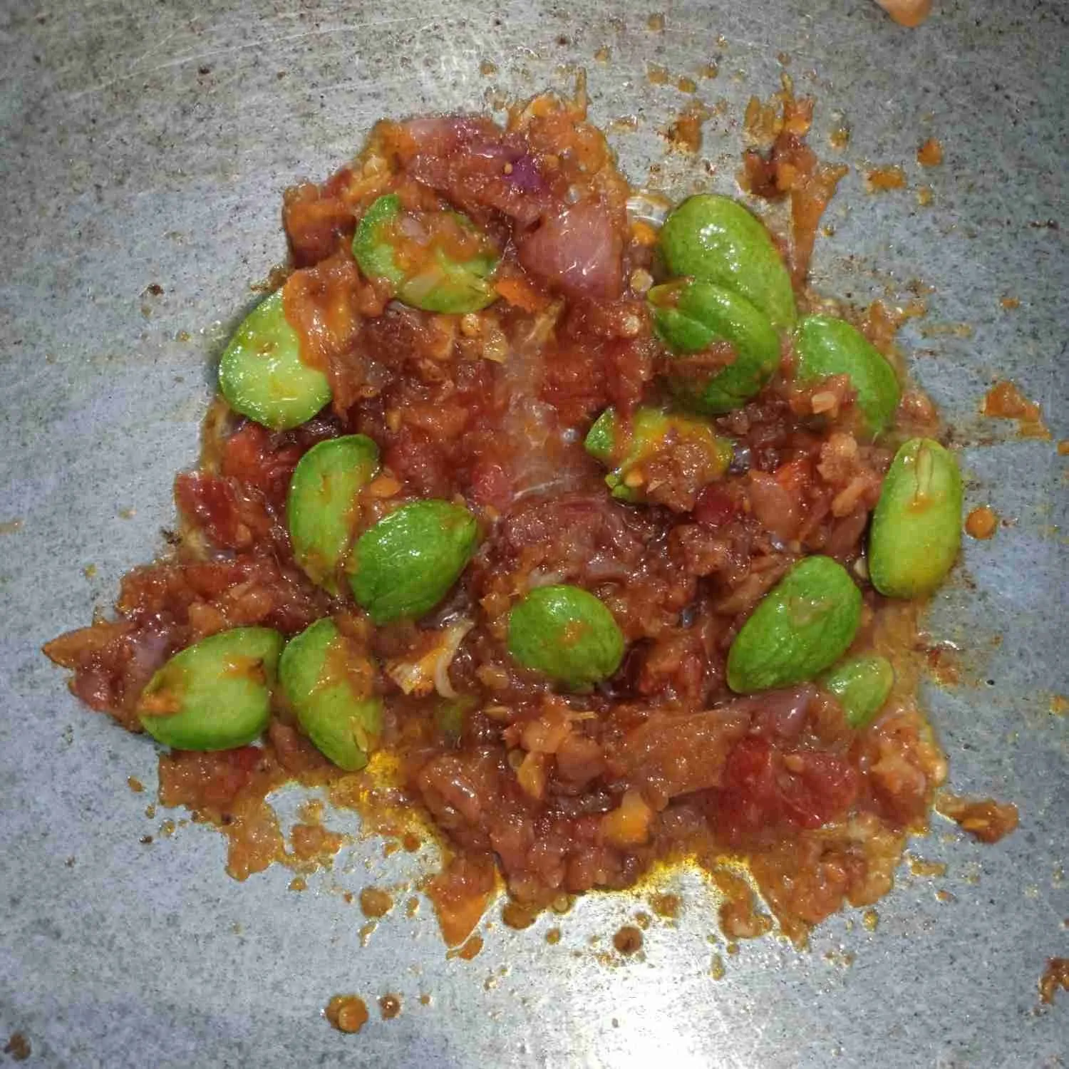 Step 4 Ikan Asin Bulu Ayam Pete