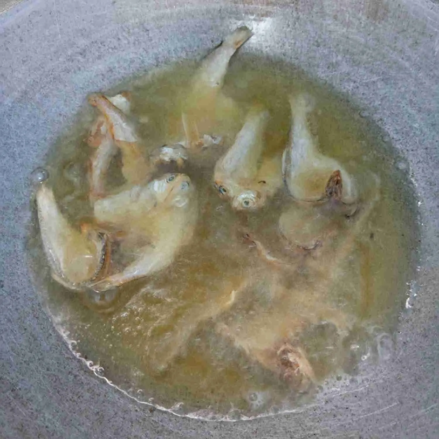 Step 1 Ikan Asin Bulu Ayam Pete