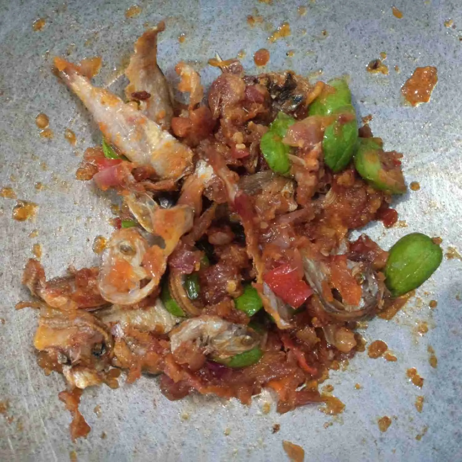 Step 5 Ikan Asin Bulu Ayam Pete