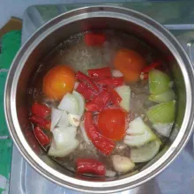 Kemudian rebus sampai layu.