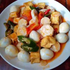 Telur puyuh asam manis