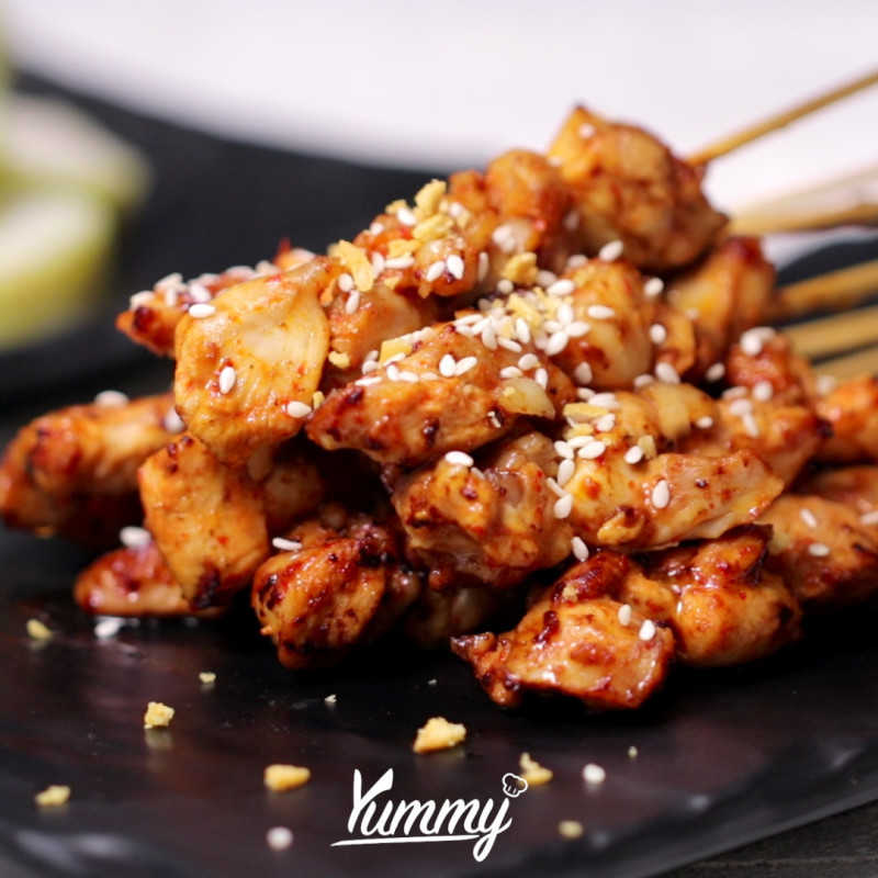 Resep dan Cara Membuat Sate Ayam Goreng Ala Korea dari