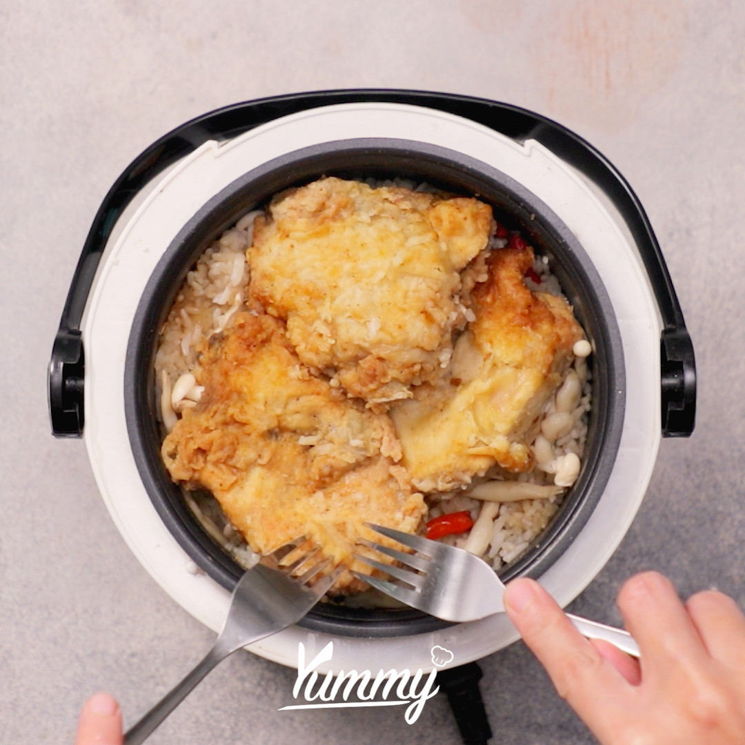 Step 5 Nasi Ayam KFC Rice Cooker