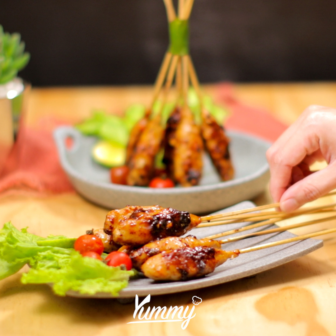 Sate Ayam Kepal Bumbu Teriyaki