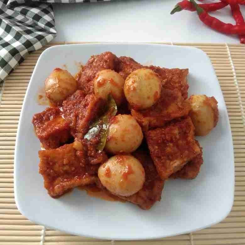 Tahu Tempe Telur Bumbu Bali