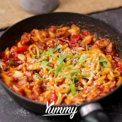 Udon Dakgalbi (Tumis Udon Ayam Ala Korea)