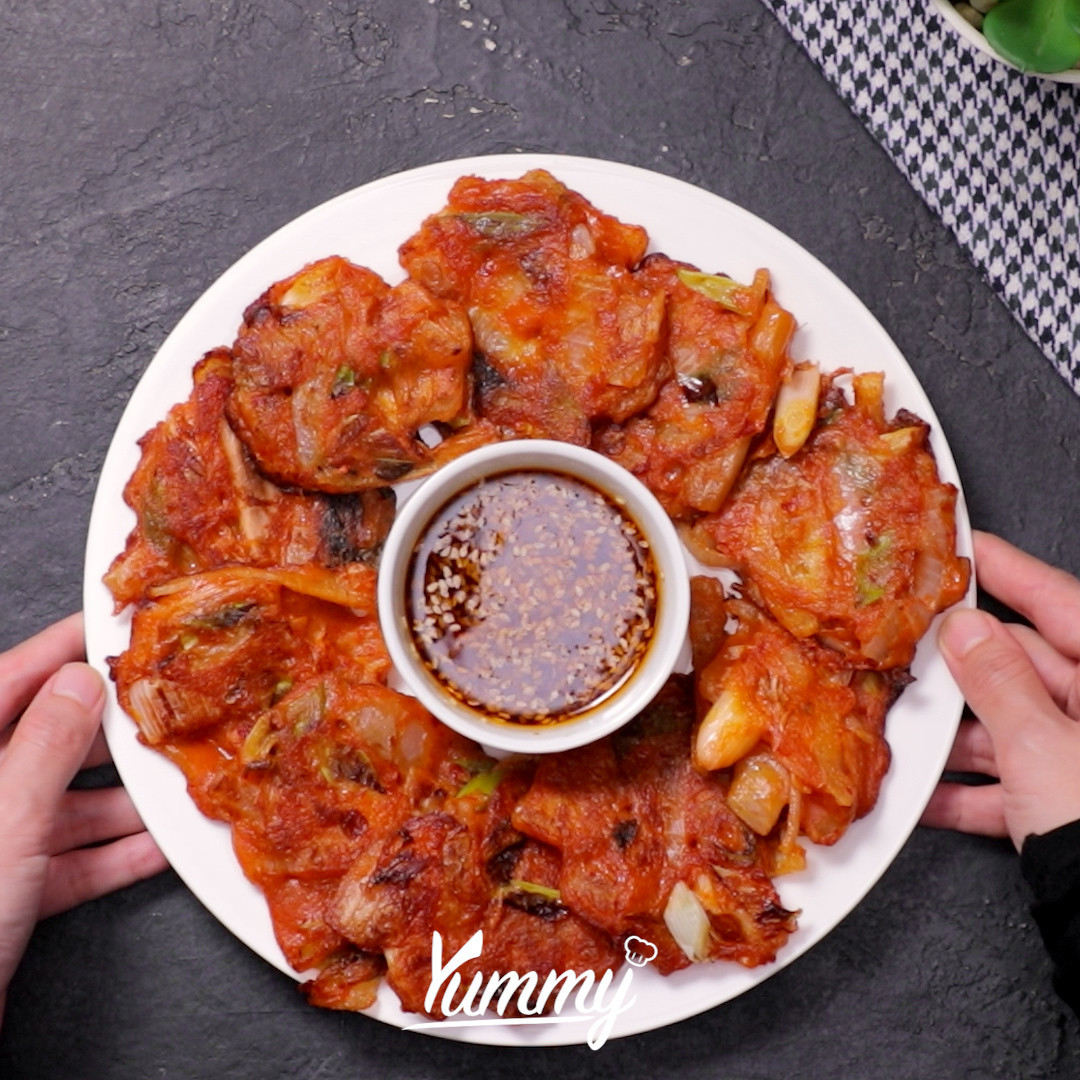 Step 5 Korean Kimchi Pancake