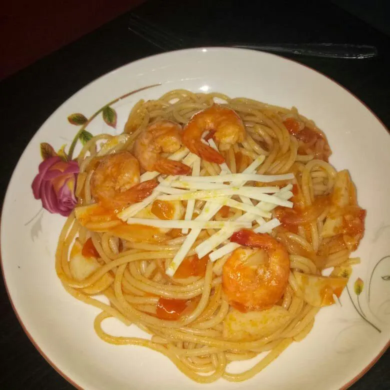 Spaghetti Seafood Marinara #JagoMasakMinggu1