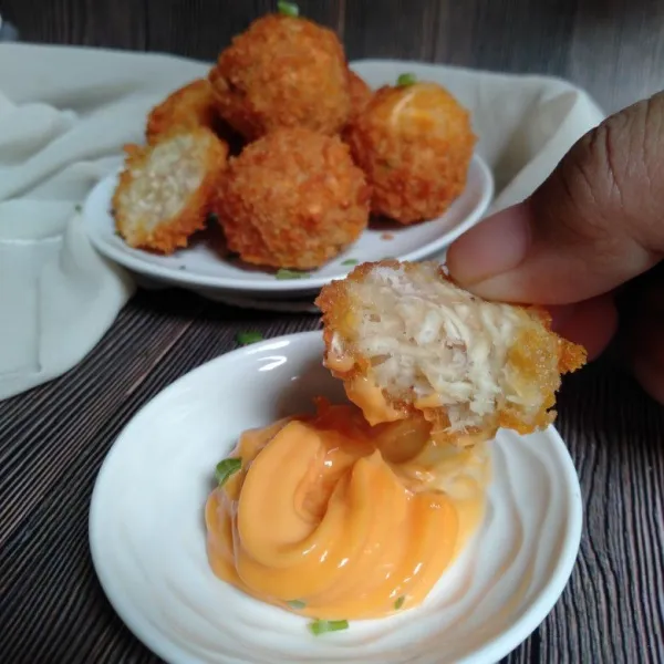 Sajikan dengan cheese mayo