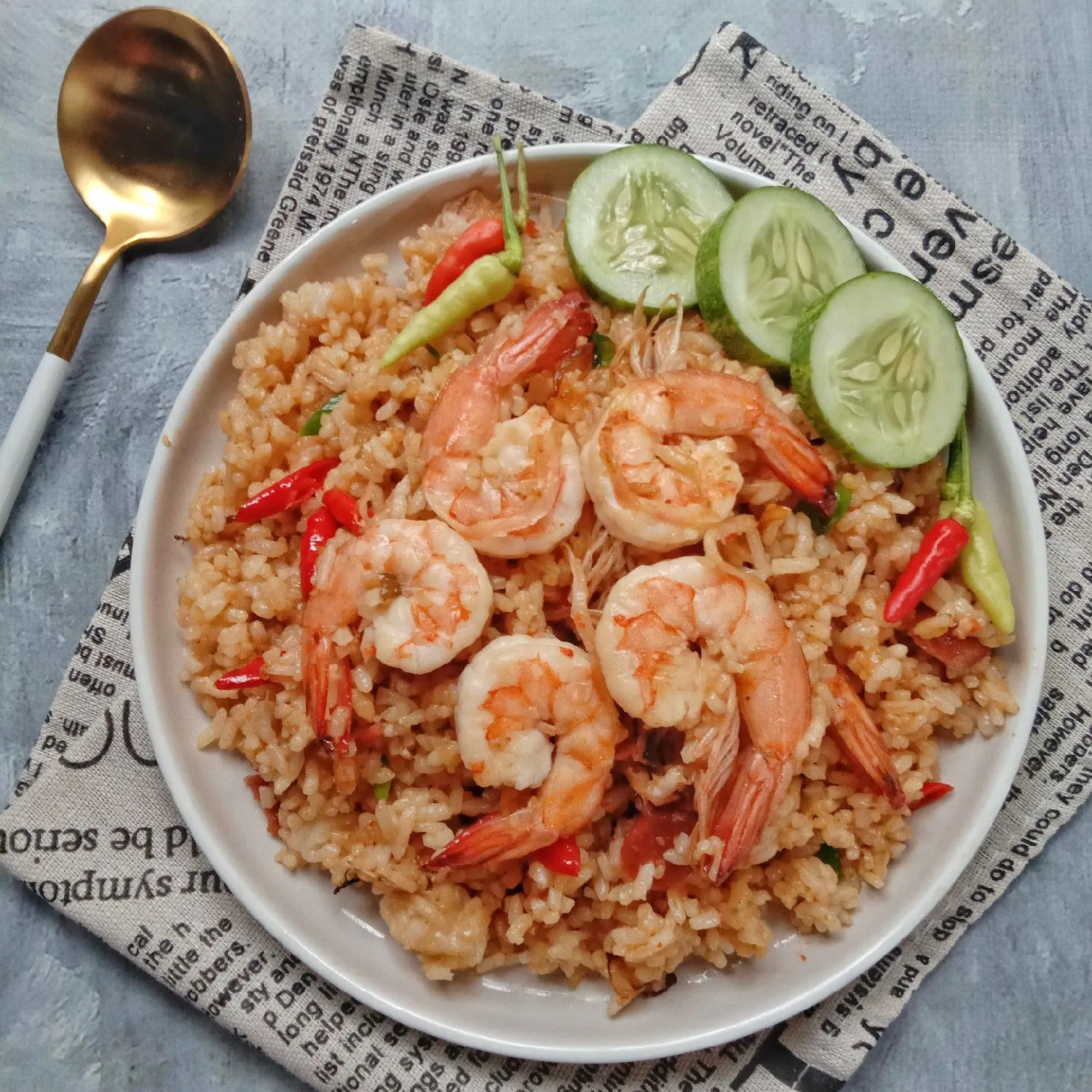 Nasi Goreng Udang Sosis #JagoMasakMinggu1