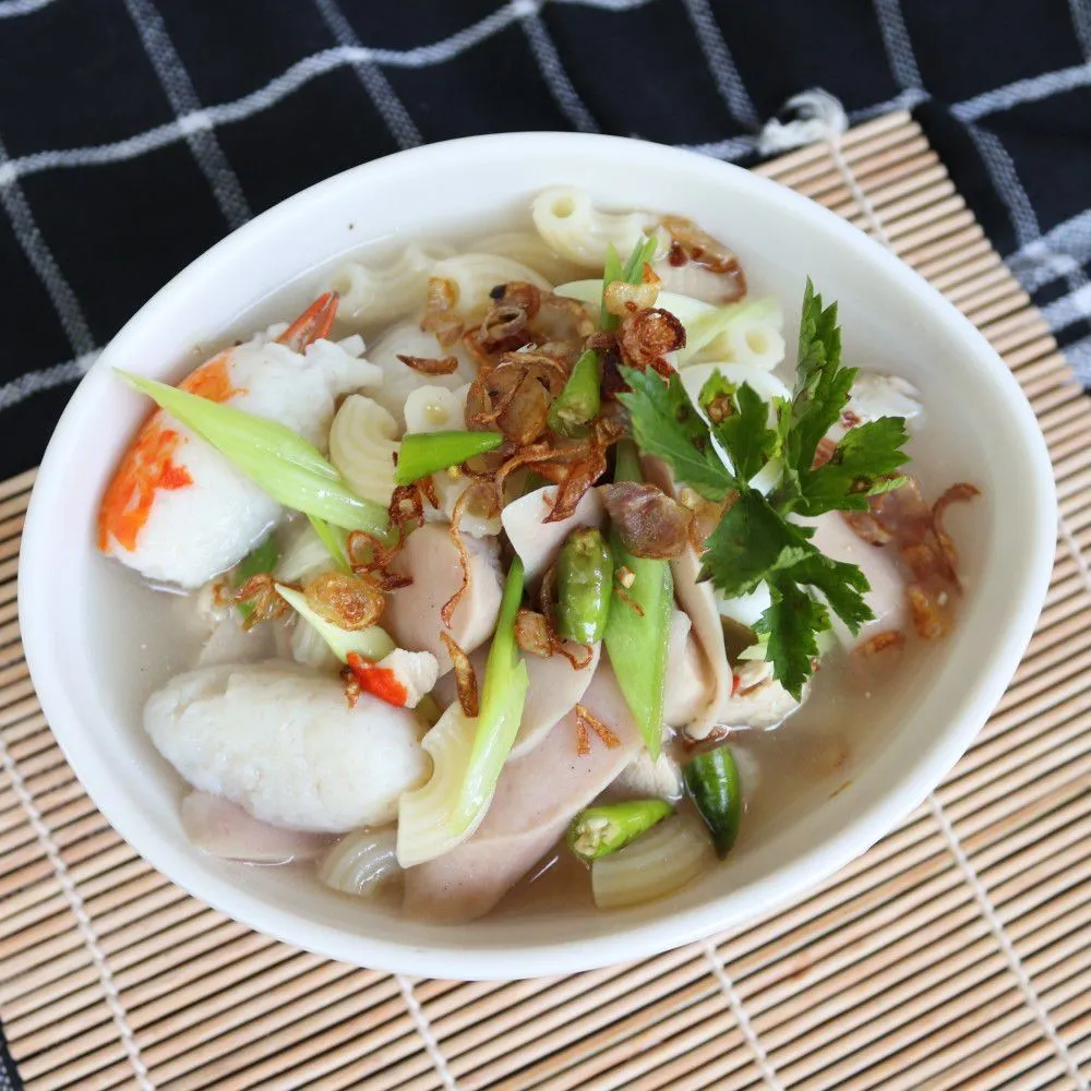 Sup Makaroni Ayam Sosis #JagoMasakMinggu4