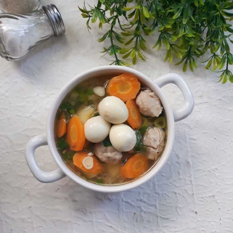 Resep Sup Bakso Telur Puyuh Jagomasakminggu4 Dari Chef Iddiyah Alkarni Gema Yummy App