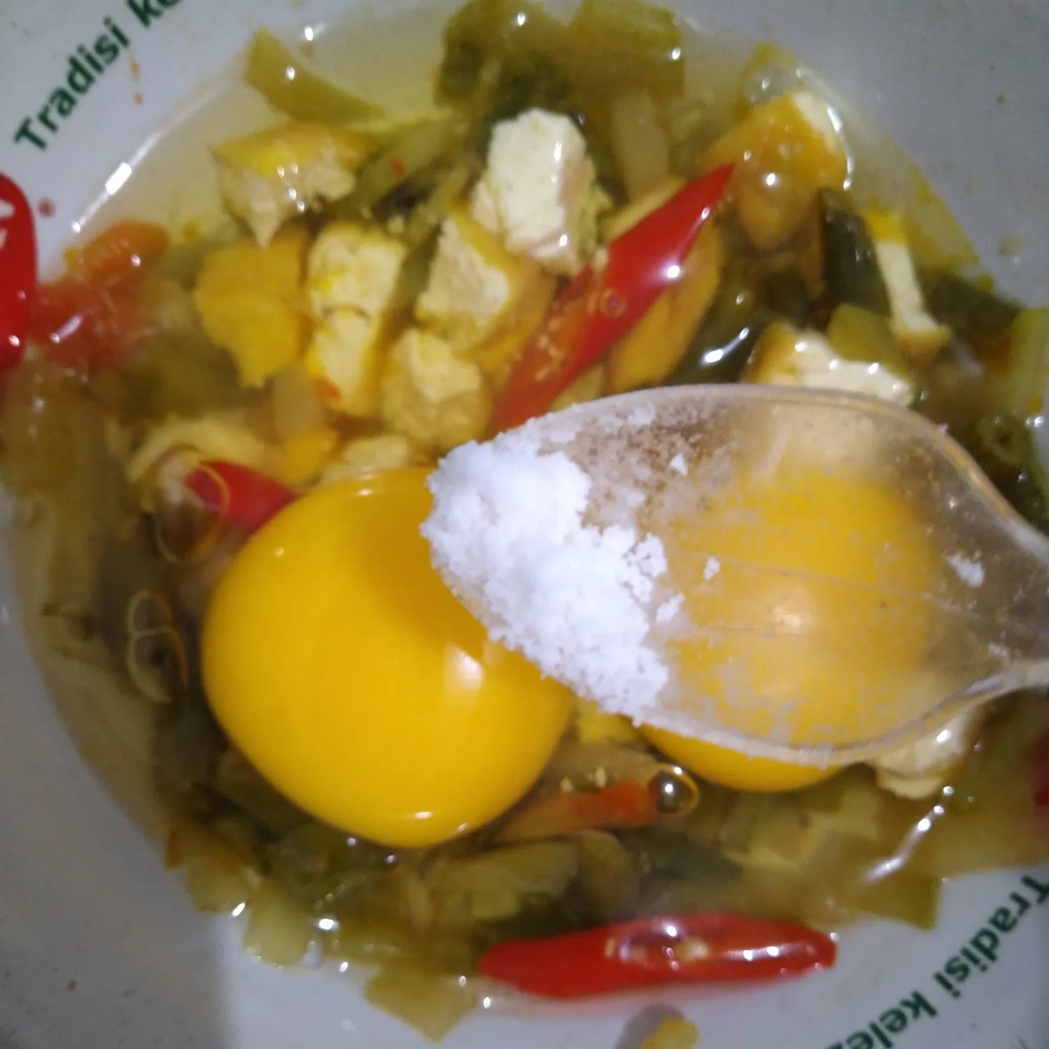 Step 3 Telur dadar sayuran
