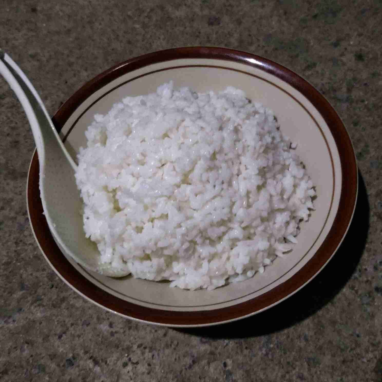 Step 1 Bubur Merah Putih Nasi
