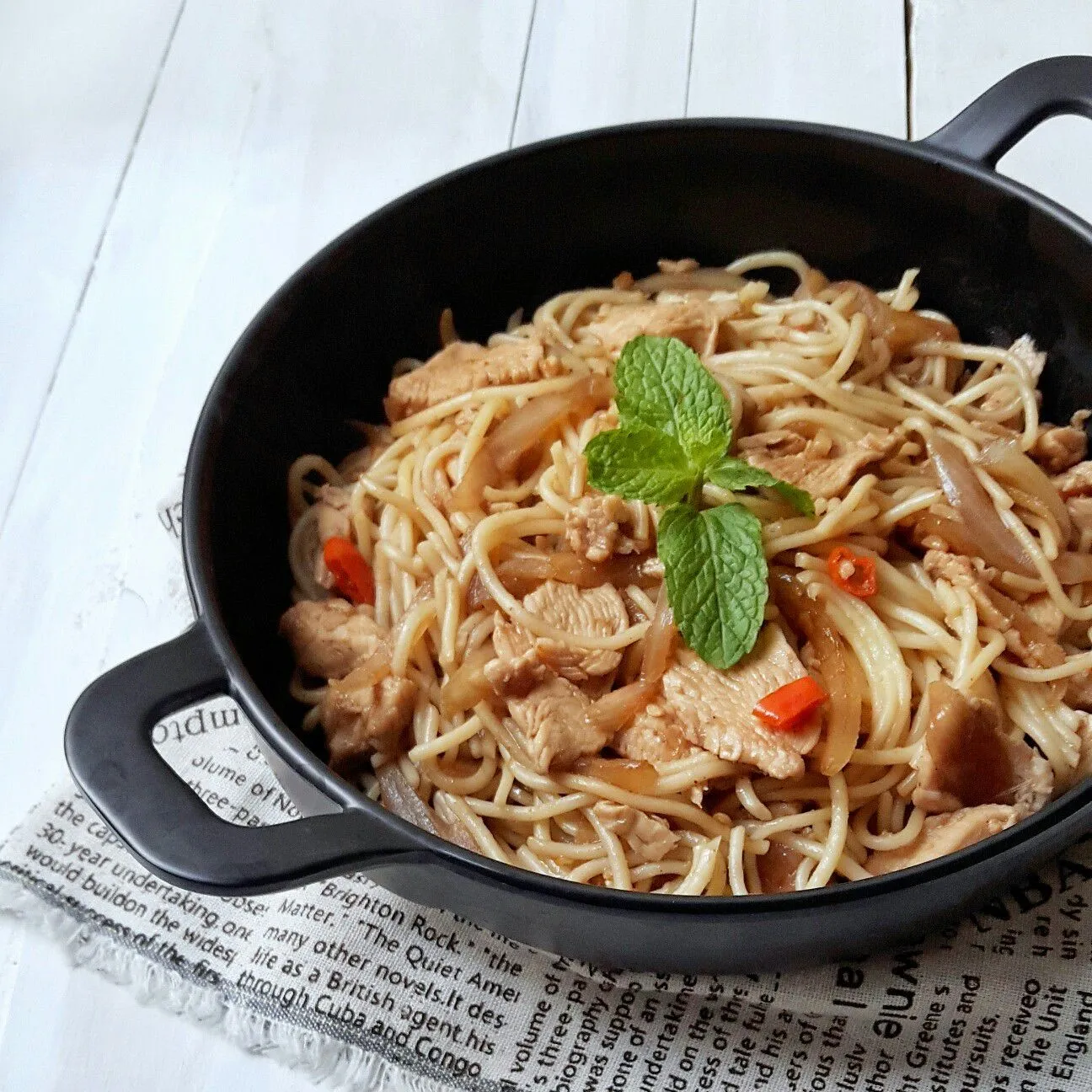 Spaghetti Ayam Teriyaki #JagoMasakMinggu5