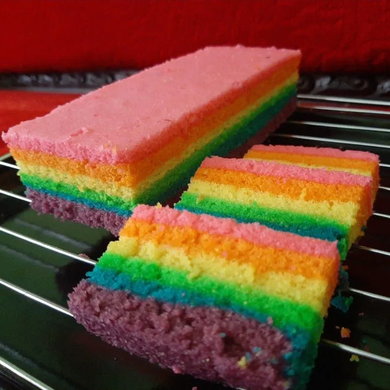 Rainbow Cake Kukus #1Resep1NasiBungkus