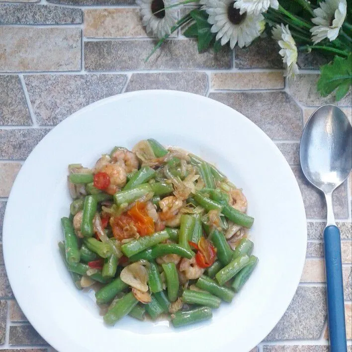 Tumis Buncis Udang Teriyaki #JagoMasakMinggu5