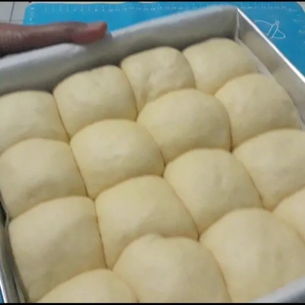 Diamkan selama 30 menit hingga mengembang 2x lipat.