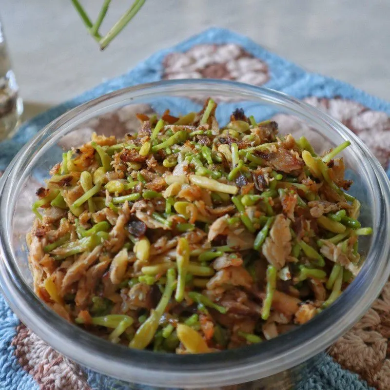 Tumis Bunga Pepaya&Ikan Cakalang