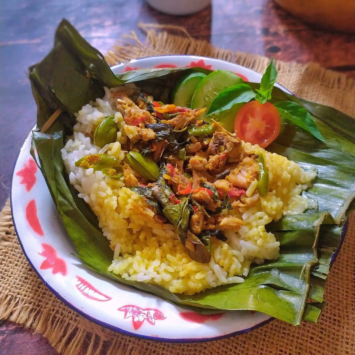 Pepes Nasi Bakar Ayam Suwir #JagoMasakMinggu6