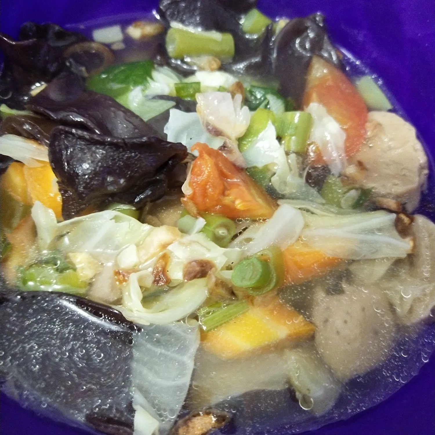 Sayur Sop Bakso Jamur Emak