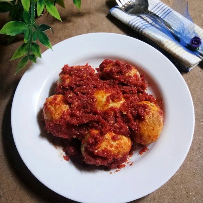 Krengsengan Telur Pedas #JagoMasakMinggu7