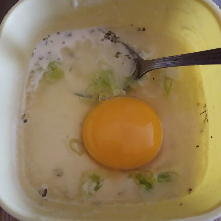 Step 4 telur gulung Mozzarella