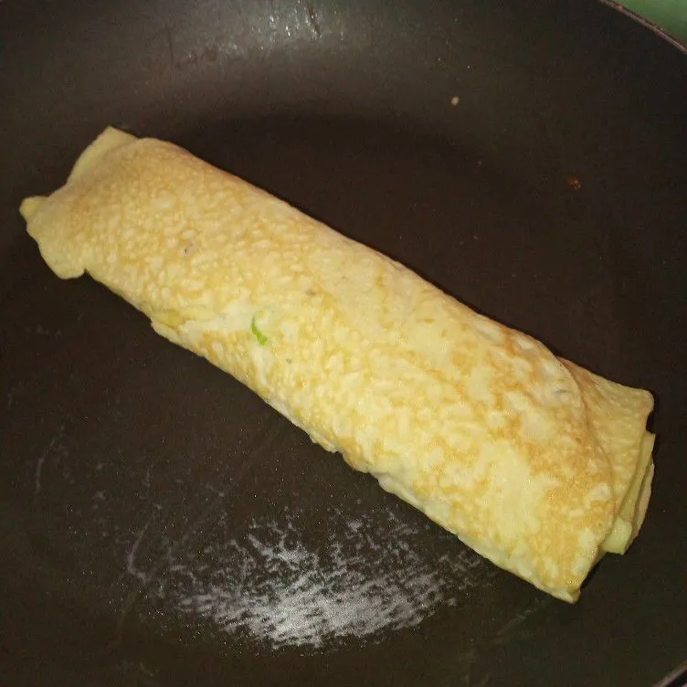 Step 10 telur gulung Mozzarella