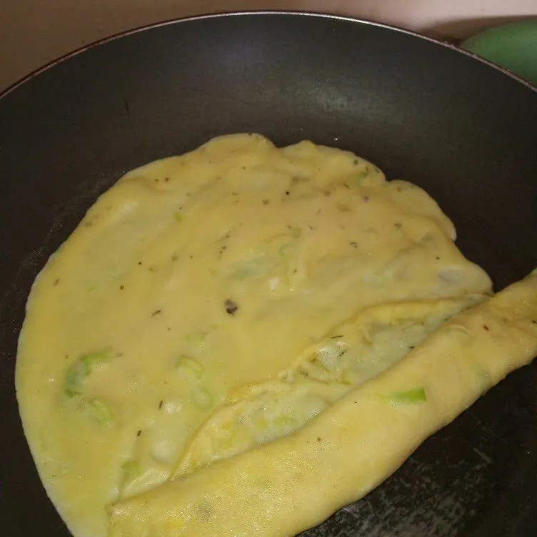 Step 8 telur gulung Mozzarella