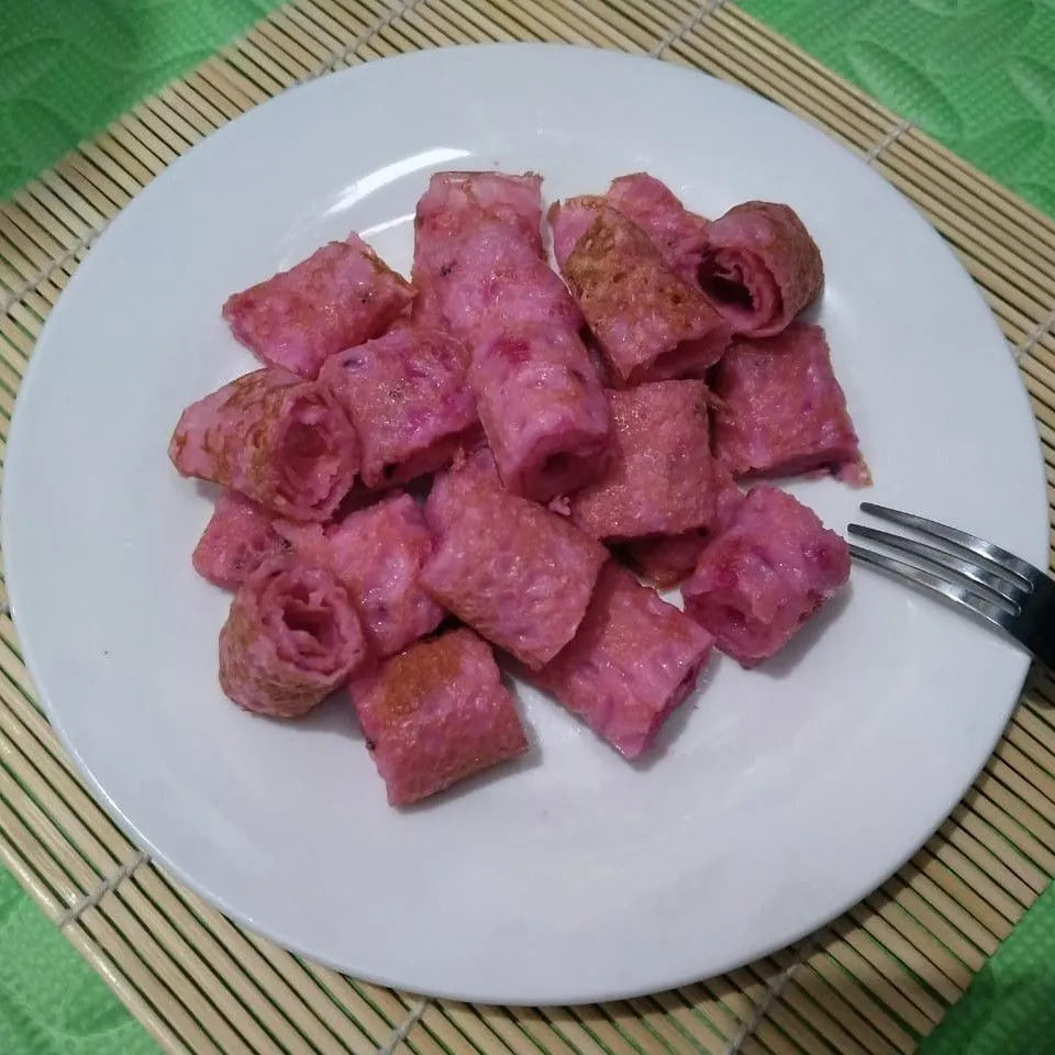 Dadar Gulung Buah Naga #JagoMasakMinggu8