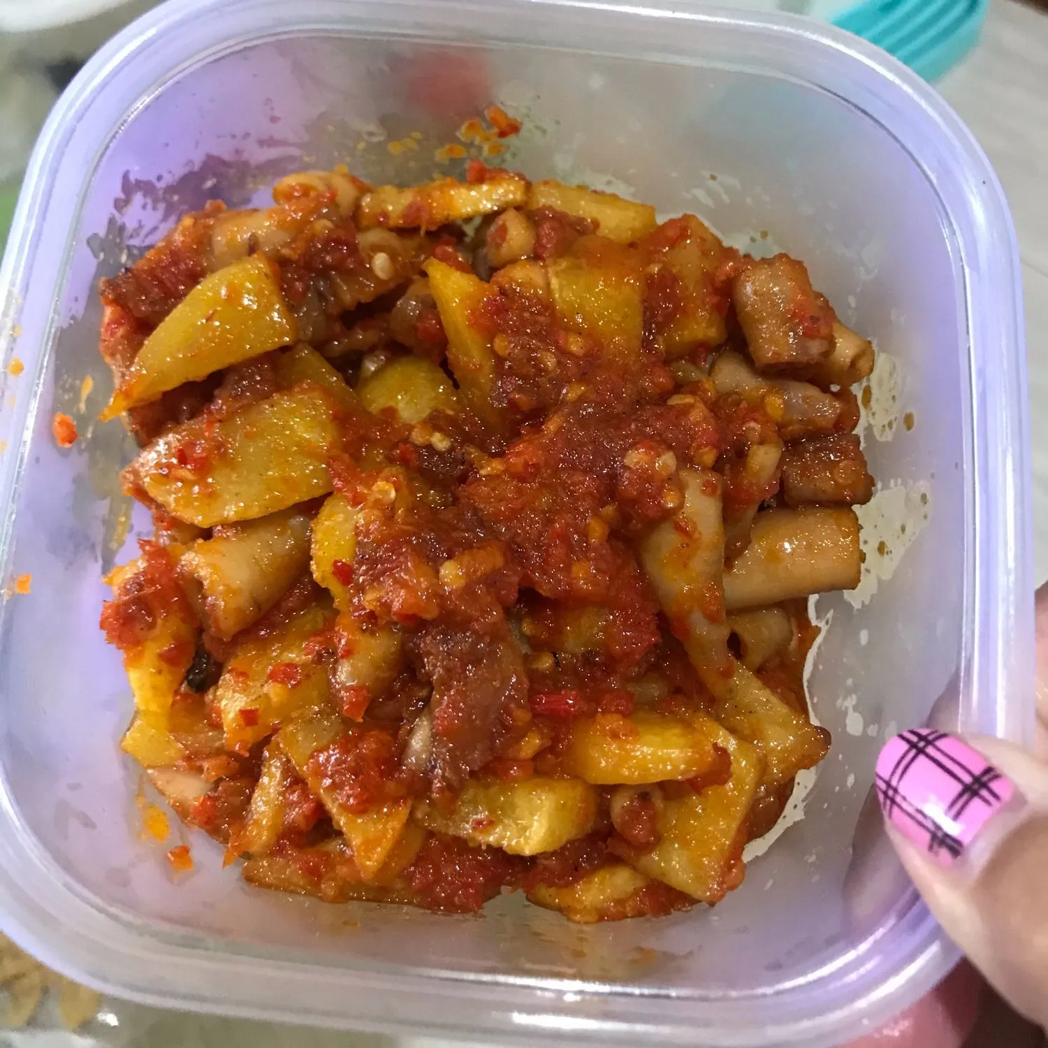 Cumi Asin Kentang Sambal Merah