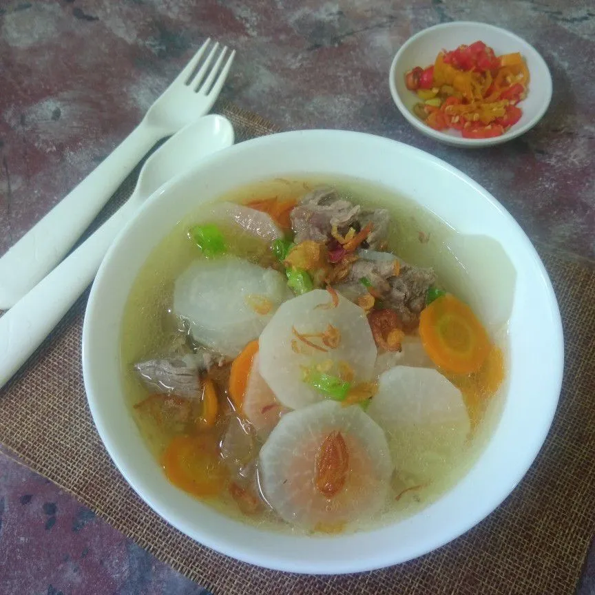 Soup Lobak Daging #JagoMasakMinggu9