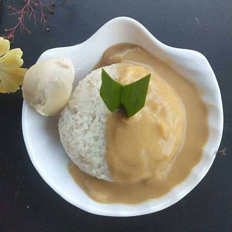 Ketan Kukus Saus Durian #JagoMasakMinggu8 Ketan Kukus Saus Durian #JagoMasakMinggu8
